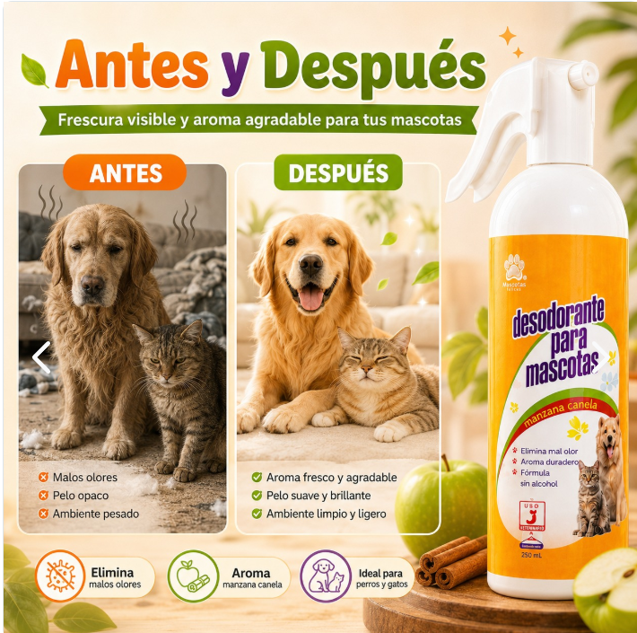 Eliminador de mal Olor para Mascotas