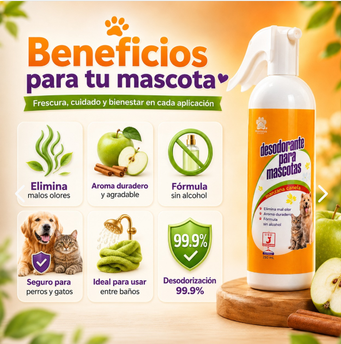 Eliminador de mal Olor para Mascotas